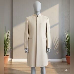 VINTAGE Gallardo & Sons Gents Wears Tan/Beige Nehru Collar Sherwani/Achkan | XL